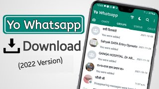 Download Yo Whatsapp Update  How To Download Yo Whatsapp New Version  2022 New Yo Whatsapp [upl. by Nahtnaoj451]