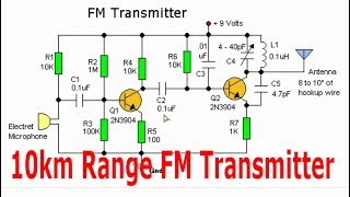 10km Range FM Transmiter with Two Transistors [upl. by Pallas]