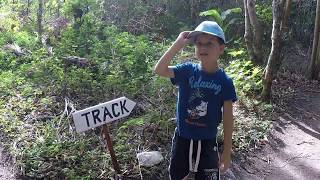 Hiking on the mountain above Blue Lagoon Beach Resort Nacula Island Yasawa  Fiji [upl. by Nimzzaj]