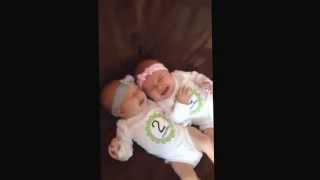 Two months twin baby girls crying [upl. by Assirim]