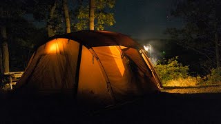 Camping with My Dog  Snow Peak Entry 2 Room tent TP880  Snow Peak IGT  Relaxing in the Tent 4k [upl. by Niles]