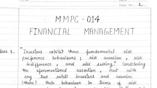 MMPC 14 solved handwritten assignment 20232024  MMPC 14 solved assignment in English 20232024 [upl. by Salomi]