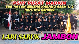 PSHT PUSAT MADIUN  LARI SABUK JAMBON SUB RAYON GENENG KARANG ASEM 12 [upl. by Tinya]