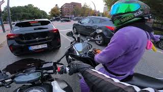 Hamburg Rideout  Husqvarna 701  Yamaha MT07  RAWSOUND  Part 1 [upl. by Milka]