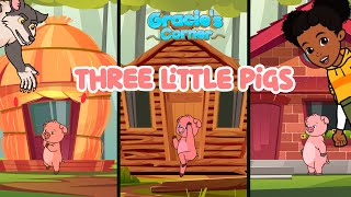 Three Little Pigs  Gracie’s Corner Hiphop Story  Nursery Rhymes  Kids Songs [upl. by Ohaus]