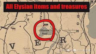 All Secret items Treasures and strange things of the Elysian pool  RDR2 [upl. by Eki705]