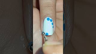 Easy Nail Design Using Dotting Tool 🧿🩵💕 shorts youtubeshorts nailart naildesign [upl. by Dickens]