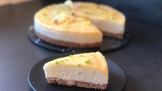 CHEESECAKE CITRON  SANS CUISSON SANS GÉLATINE  🍋🍋 [upl. by Ellevehs48]