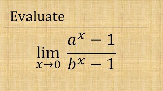 Evaluate limx→0 ax 1bx 1  limit x approch to 0 ax 1bx 1 [upl. by Noseimaj582]