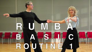 How to Dance Rumba  Basic Routine 1 [upl. by Temp]