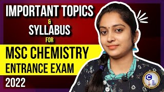 MSc Chemistry Entrance Exam 2022  MSc Chemistry Entrance Preparation  Important topics [upl. by Ittocs]