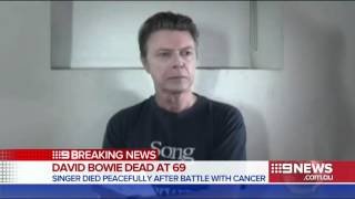 Legendary Musician David Bowie Dies Aged 69 After Cancer Battle [upl. by Leffen]