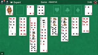 Freecell Game SeriesNumber 8669749 Expert Mode [upl. by Rehpotirhc837]