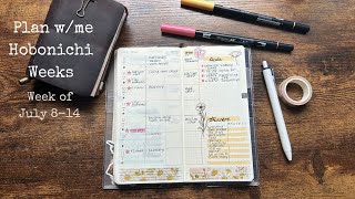 Plan with me  Week of July 814 2024  Hobonichi Weeks [upl. by Christean]