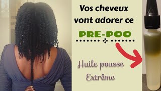 🇨🇮35• PREPOO Huile de ricin  Pépite verte  Soin avant shampoing  cheveux crépus  Afro Valèh Té [upl. by Arim]