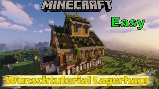 Minecraft Wunschtutorial Großes Lagerhaus minecrafttutorial minecraftbuild [upl. by Aiym]