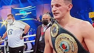 Robin Krasniqi Ko Sieg gegen Dominic Bösel Box WM Magdeburg [upl. by Jepson714]