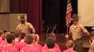 Drill Instructors are introduced  Oklahoma Poolee Family Day [upl. by Sotos987]