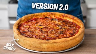 CHICAGO DEEP DISH PIZZA New and Improved Recipe [upl. by Pahl538]