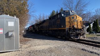 CPKC 247 w CSX power  CMStPampP Depot Oconomowoc WI [upl. by Scotti]