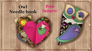 Owl Needle Book With Free Pattern And Tutorial [upl. by Yngiram285]