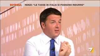 In Onda  LItalia in recessione parla Matteo Renzi Puntata 07082014 [upl. by Sundstrom]