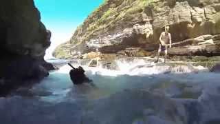 Warriewood blowhole cave swim amp Snorkel GoproHD Hero 3 black [upl. by Bray]