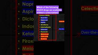 Which of the following NSAID drugs are available without a prescription [upl. by Griffy]