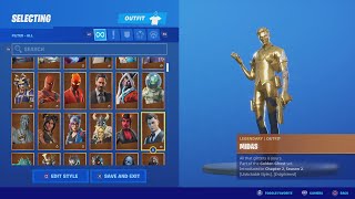 TRUMAnn Counting 600 Fortnite Skins including TIER 100 Skin MIDAS Gold TRUMAnn Fortnite Locker [upl. by Niotna]