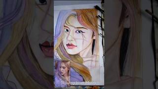 Rose apt 💓youtubeshorts drawingtutorials drawinglovermaya drawing art roseapt blackpink [upl. by Shaddock]