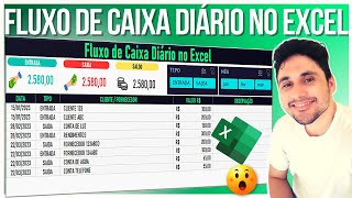 Como Fazer Planilha de Fluxo de Caixa Diário Simples e Fácil no Excel [upl. by Aineles]