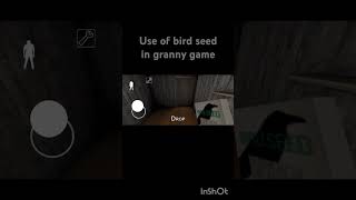 Use of bird seed in running game grannygame gaming scarry shorts [upl. by Yrelav421]