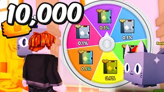 🎫I USED 10000 SPINNY WHEEL TICKETS AND GOT THIS…👑 Pet Simulator 99 [upl. by Sinnard]