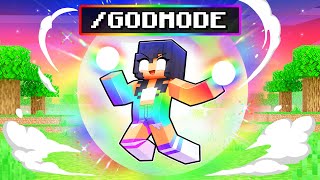 Aphmau has GODMODE in Minecraft [upl. by Laerdna]