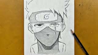 How to draw kakashi hatake stepbystep  Easy to draw [upl. by Ing]