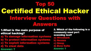 Top 50 Ethical Hacker Interview Questions with Answers hackingcourse hacker ethicalhacking [upl. by Kean]