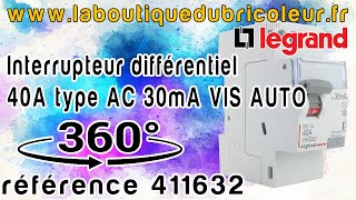 Interrupteur différentiel 40A 30mA Type AC DNX3 Vis Auto ref 411632 [upl. by Norean136]