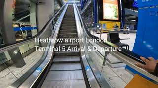 Heathrow airport London Terminal 5 Arrival amp Departure [upl. by Dane]