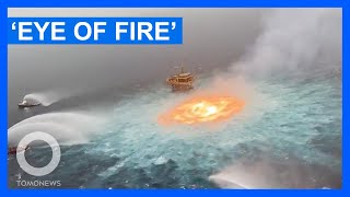 Eye of Fire Mexico Kebakaran di Tambang Migas Teluk Meksiko  TomoNews [upl. by Wadsworth]