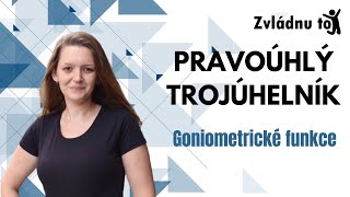 Pravoúhlý trojúhelník  goniometrické funkce [upl. by Tybie357]