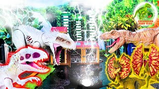 Amazing Jura World Dinosaur Collection TREX Indoraptor Indominus Rex Velociraptor amp More [upl. by Aerdnaed]