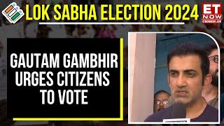 Gautam Gambhir Urges Citizens to Vote Highlights Decade of Development Under Current Government [upl. by Anemolif]