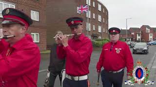 Pride Of Ardoyne FB  Cloughfern Young Conquerors FB Parade 170824 [upl. by Ehtiaf574]