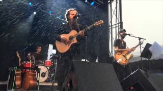 See the Mo Pop Festival crowd watch Iron and Wine perform in heavy rain [upl. by Kearney]