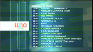 Programación Canal Uno del 1 enero de 2017 [upl. by Aysahc]