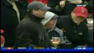 Red Sox Fans Gets Pizza Thrown At Him [upl. by Salokin]