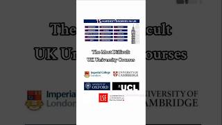 The Most Difficult UK Uni Courses student students university degree ranking knowledge [upl. by Fran921]