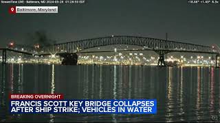 WATCH Video shows Baltimore Francis Scott Key Bridge collapse after ship strike [upl. by Latrina]