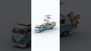 LEGO Volkswagen T1 Van with Travel Trailer MOC [upl. by Beffrey]