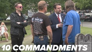 Lucien Greaves talks Arkansass Ten Commandments monument [upl. by Sadinoel623]